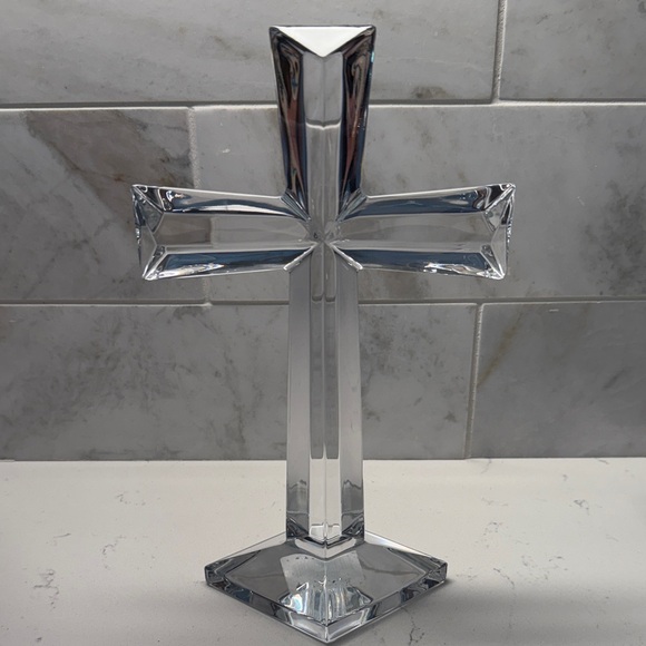 NWT Marquis Waterford Crystal SELAH standing 10” Cross Decor no box Christmas - Picture 3 of 5